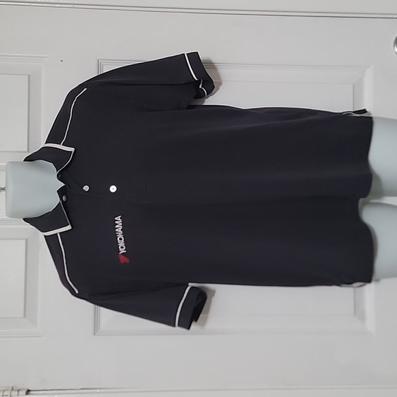 Yokohama Polo Shirt Men's Port Authority Pullover Black Short Sleeve.Size Med - Picture 1 of 7